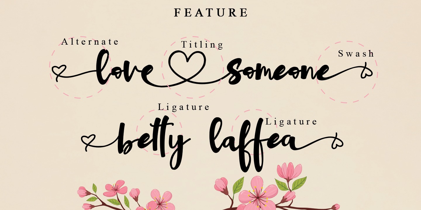 Beispiel einer Love Lovely Regular-Schriftart